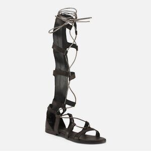 A. Giannetti Italian Leather Lace Up Gladiator Sandal